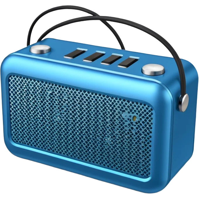 Portable Music Amplifier blue emoji