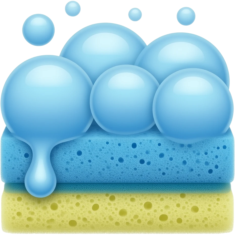 soap bubles sponge blue emoji