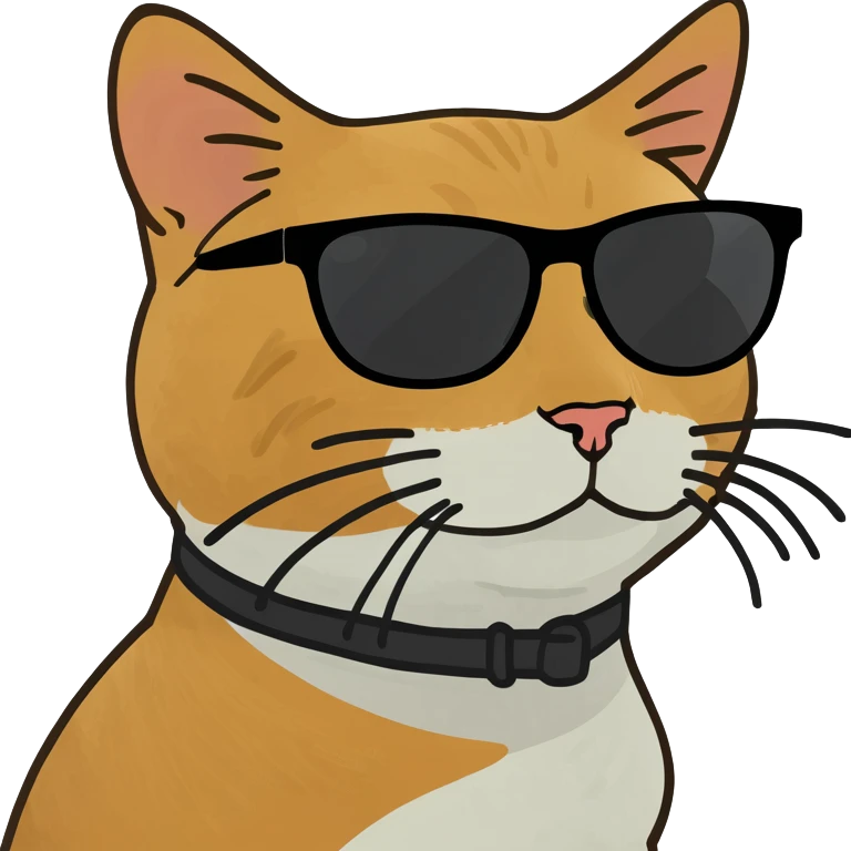 Cat with sunglasses emoji