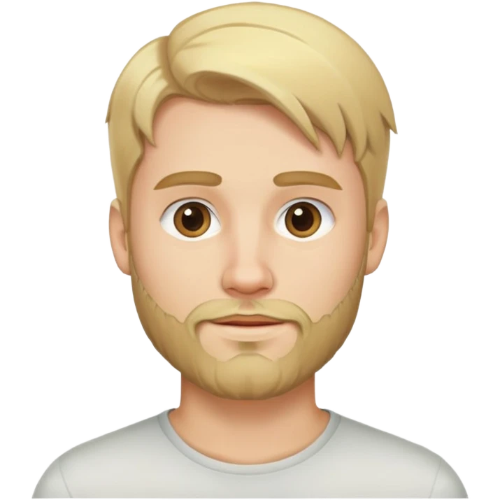 young man with blonde hair and medium beard emoji