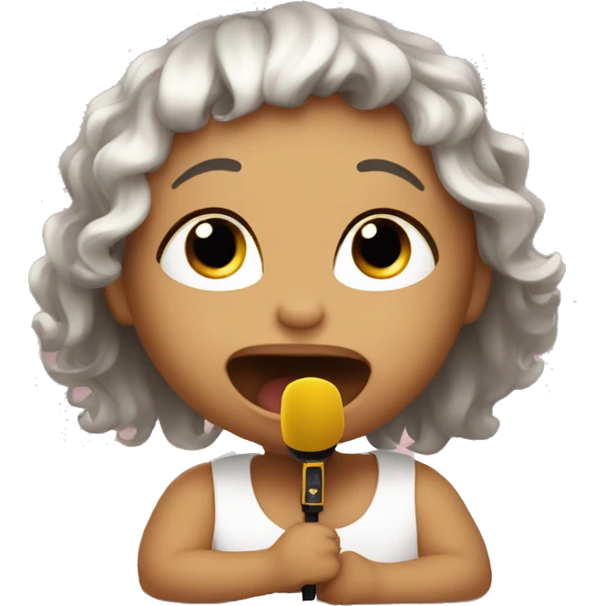 Bebé cantando emoji