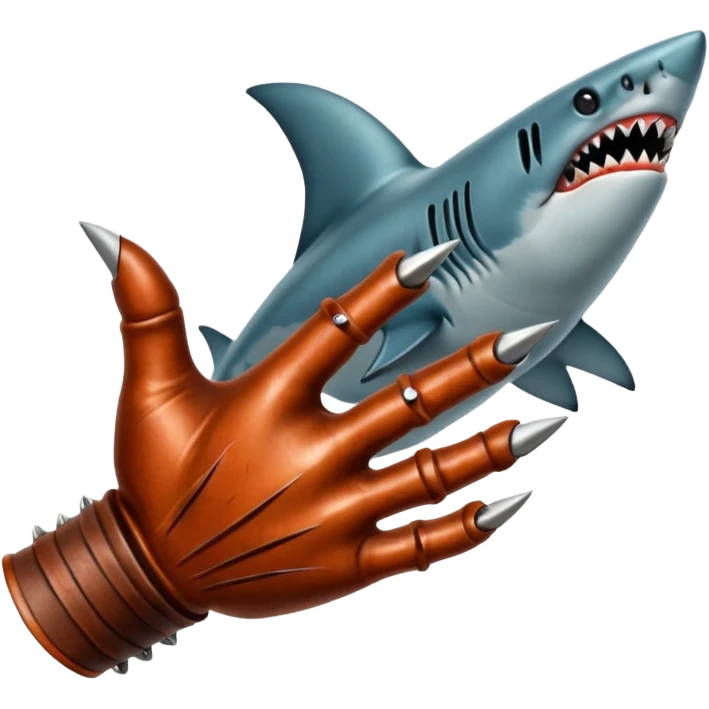 Freddy Krueger shark finger glove emoji