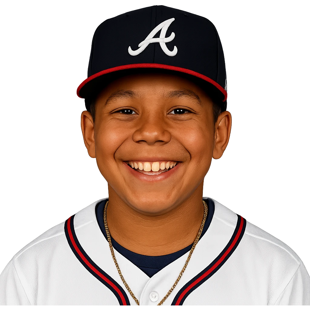 Transform the portrait into a grinning boy wearing a cap, keeping the same style and pose, with a transparent background. The boy should have a friendly, cheerful expression. emoji