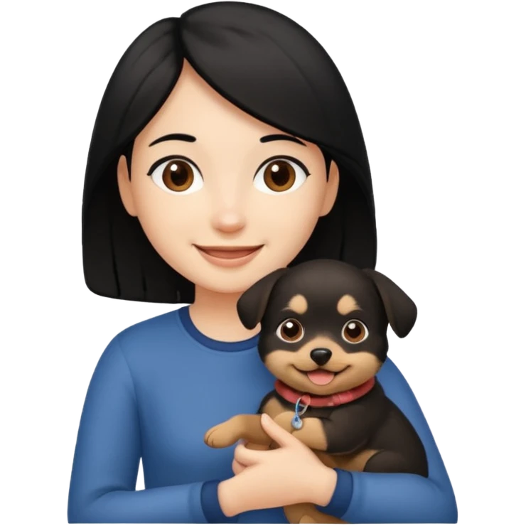 pet lover, black hair emoji