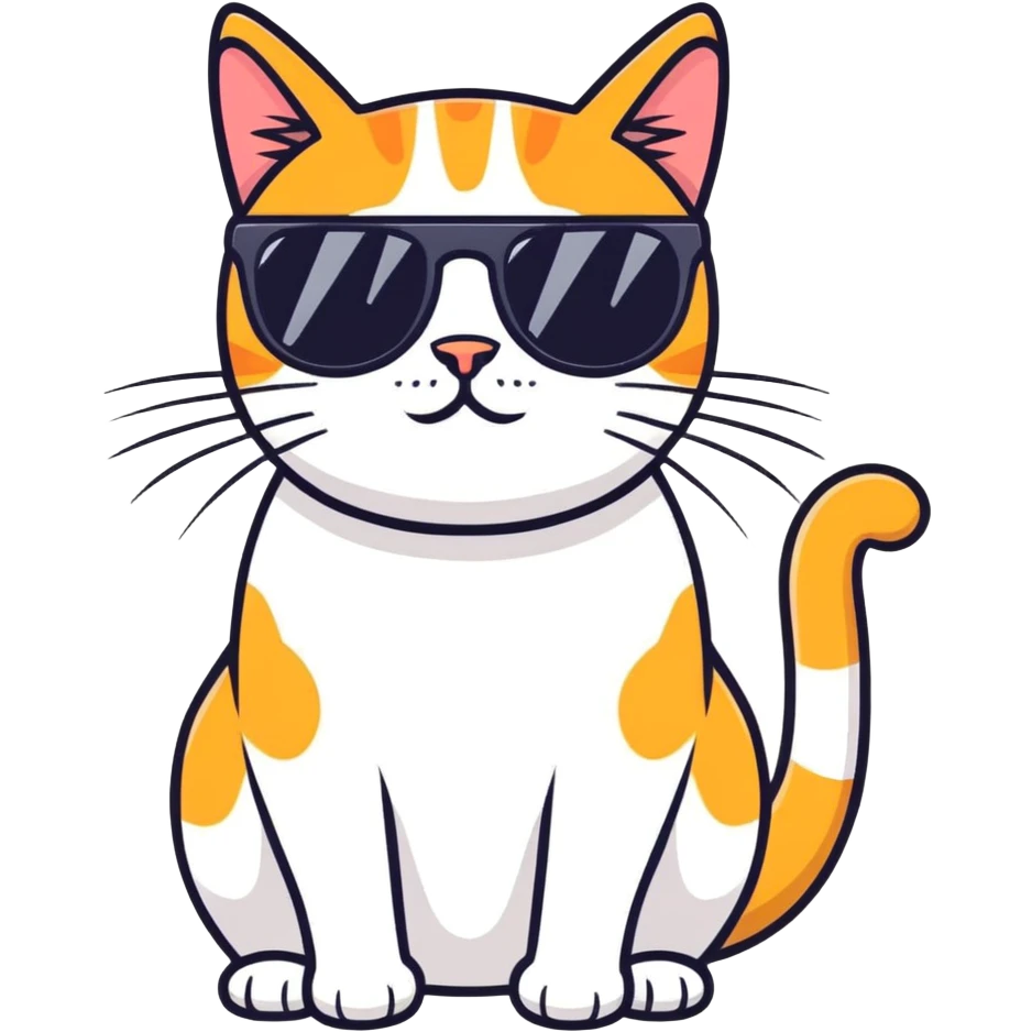 Cat with sunglasses emoji