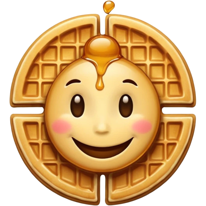 smiling waffle emoji