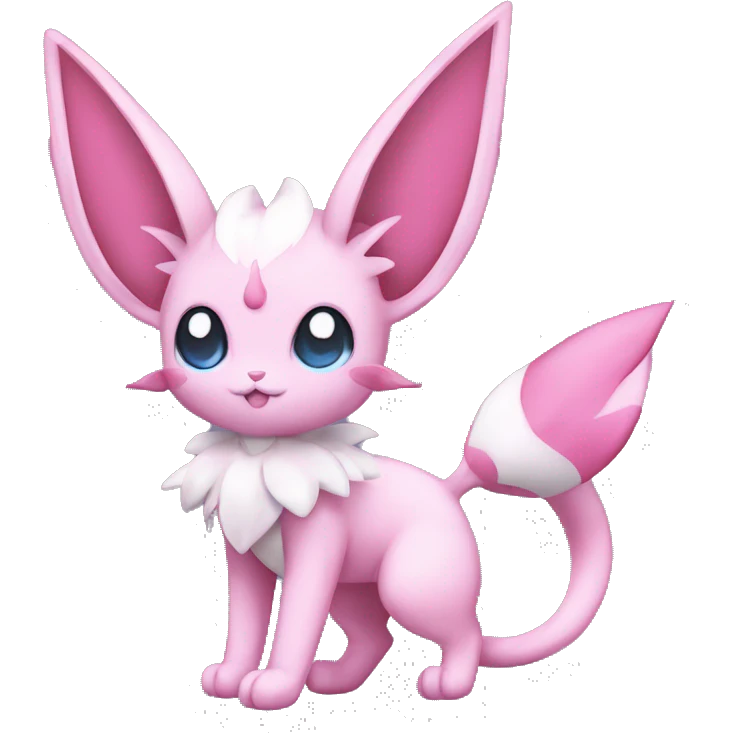 Kawaii Sylveon-Mew-Espeon-Pokémon full body emoji