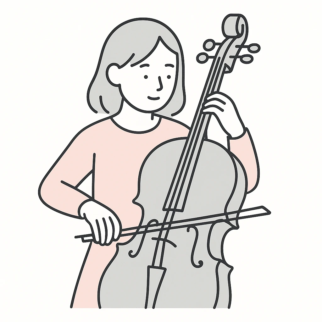 girl playing cello emoji