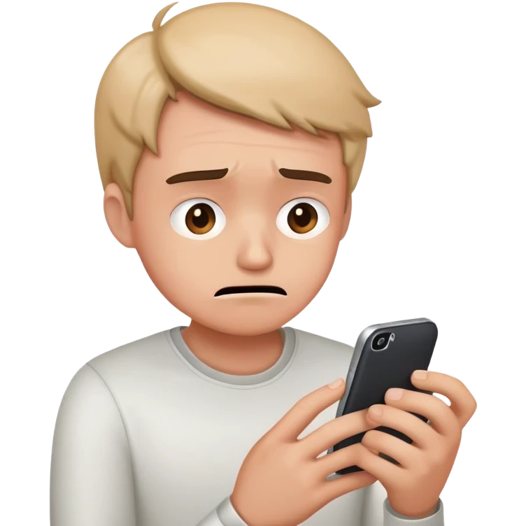 person addicted to smartphone emoji