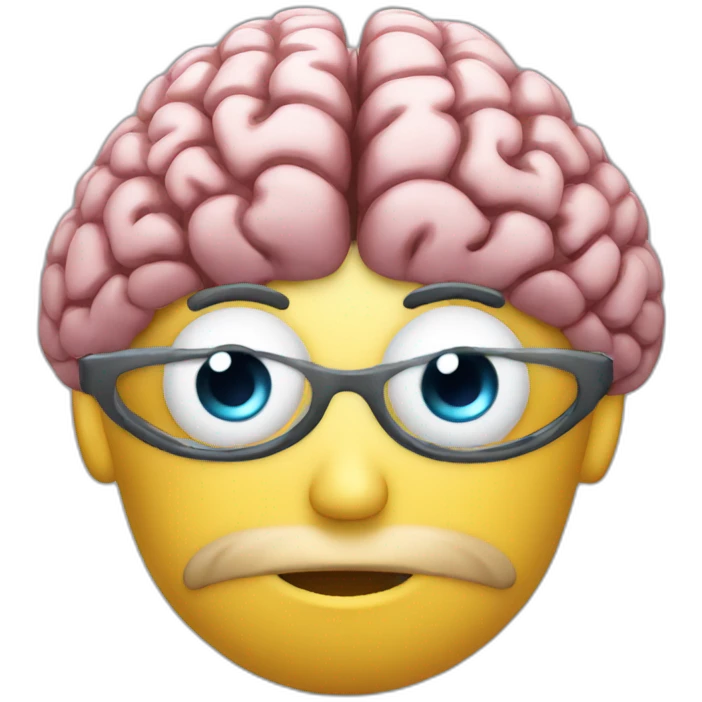 brain soaking in information emoji