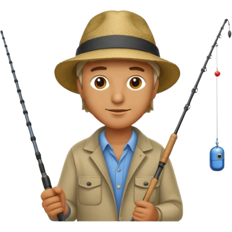 a man with a fishing rod emoji