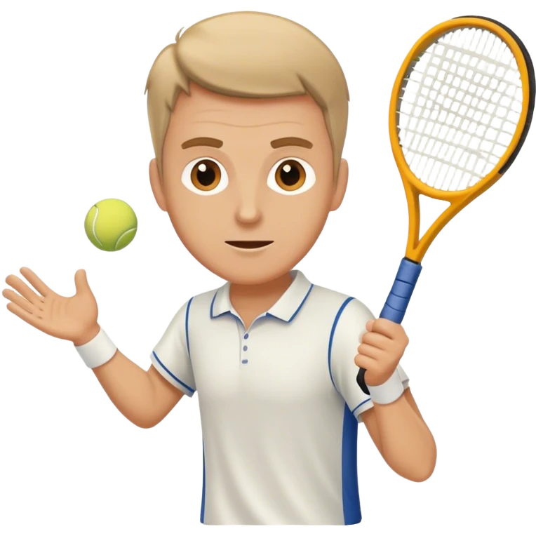 White male playing tennis emoji