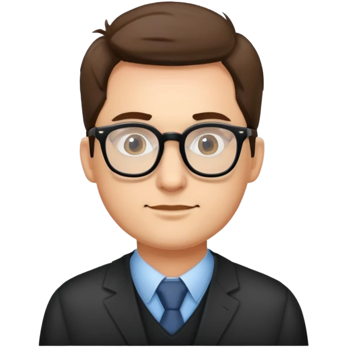 man using glasses emoji