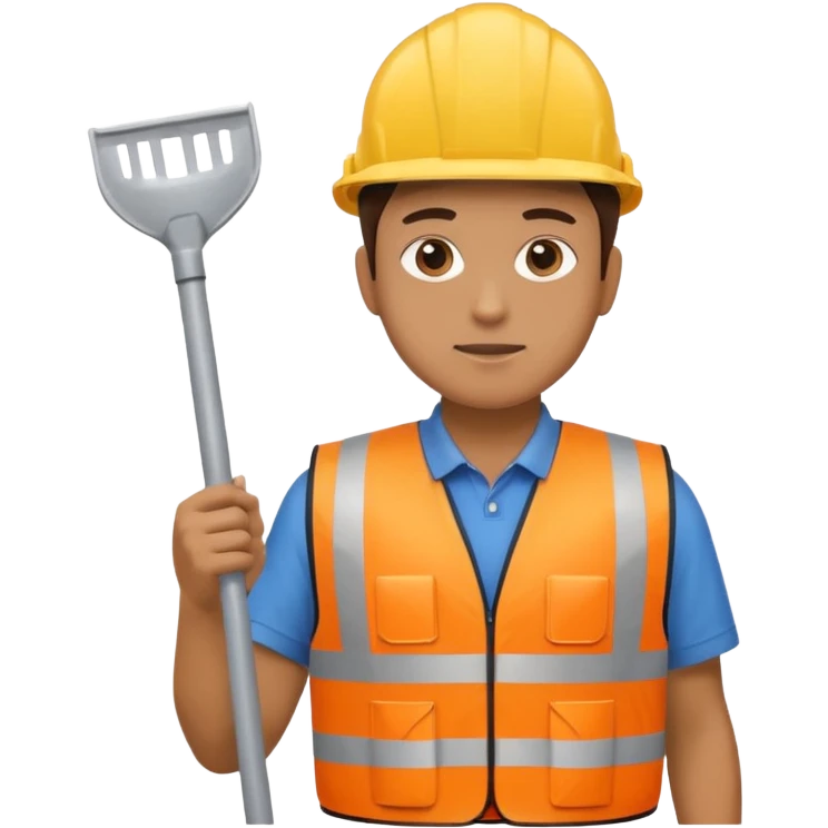 Waste Management, safety vest, trash picker emoji