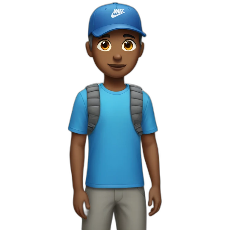boy with a nike cap emoji