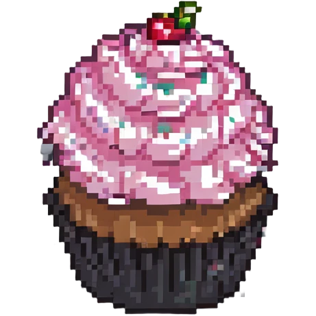 cupcake with pink icing emoji