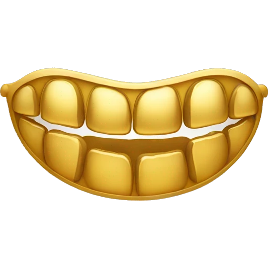 gold grillz on a cool face emoji emoji