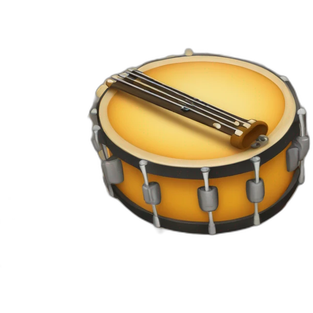 instrumento musical tamborine con cascabeles emoji