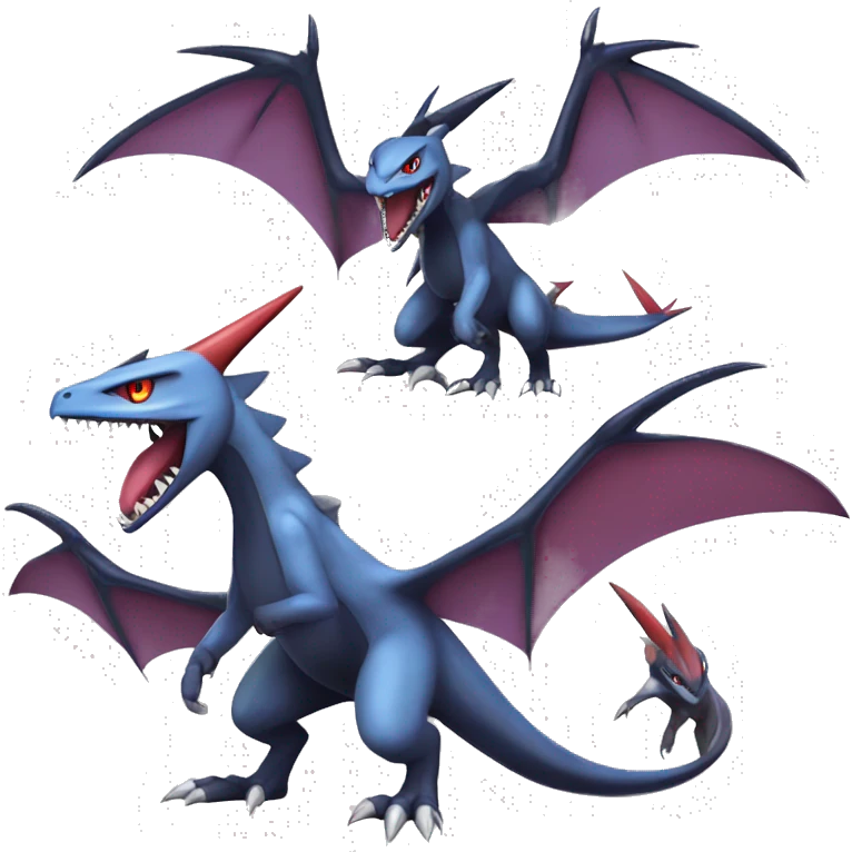 Edgy Cool Nargacuga-Noivern-Latias-Garchomp-Pokémon Full Body emoji