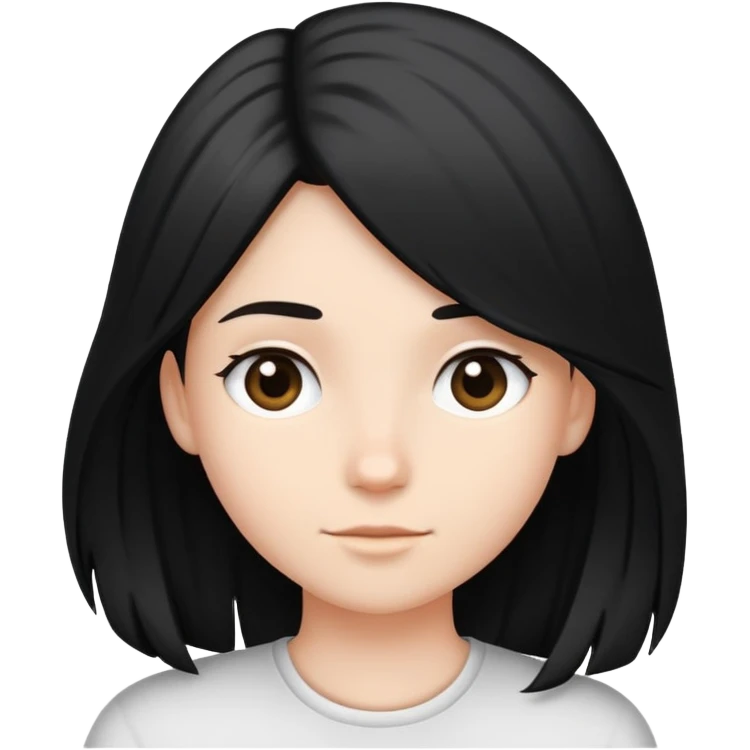 Side of hair white and top of hair black  emoji