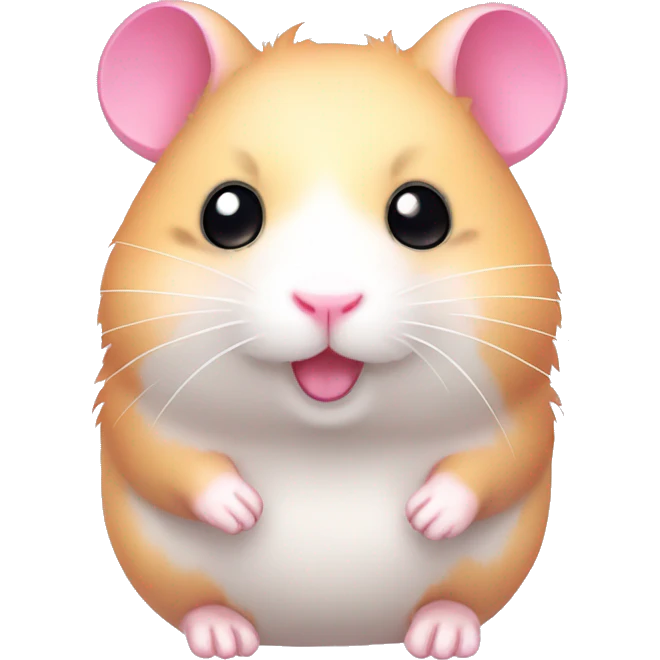 pink cute kawaii hamster emoji
