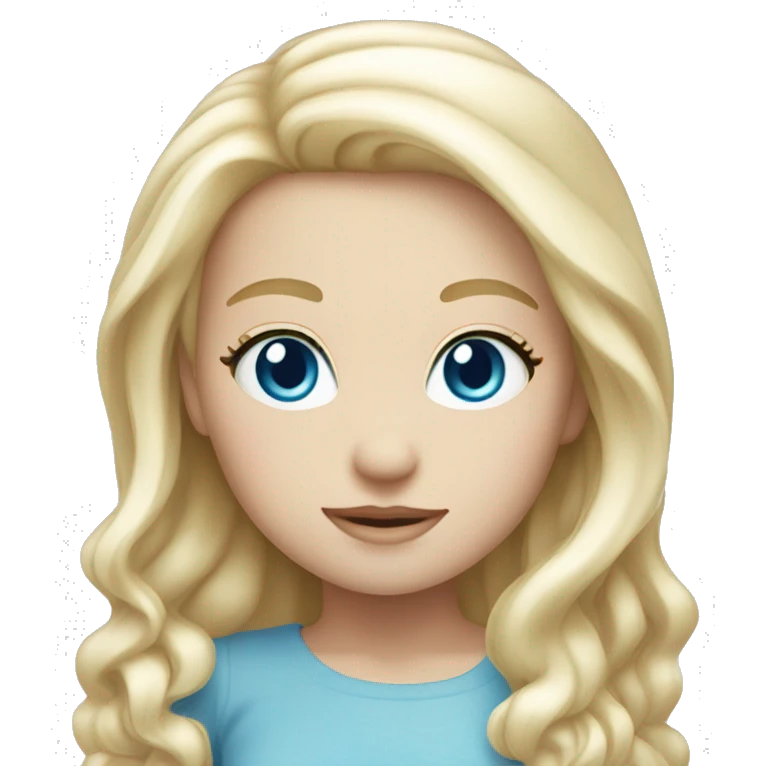 light pink magic blonde girl white skin blue eyes  emoji