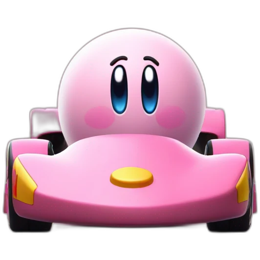 kirby on the f1 car emoji