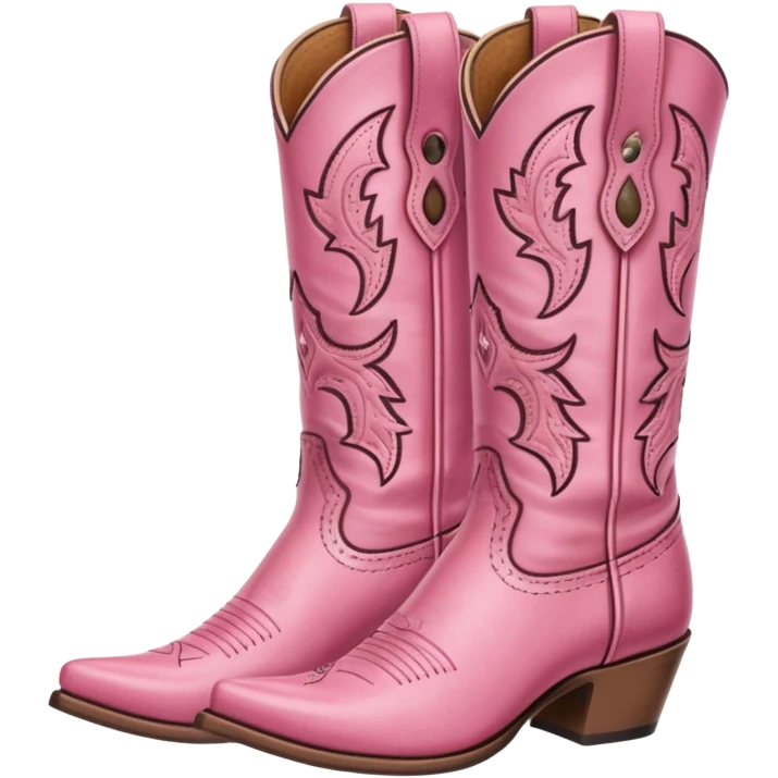 Pink cowboy boots emoji