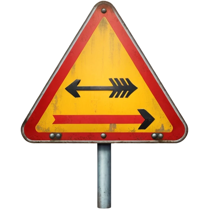 Road sign dead end emoji