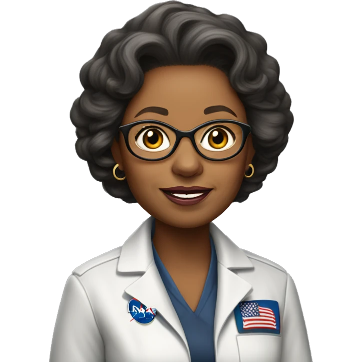 Annie Easley, NASA scientist uniform, no glasses emoji