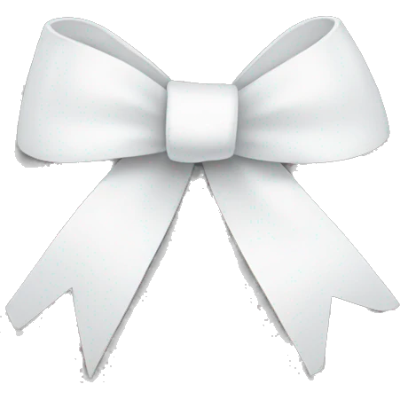 White ribbon emoji