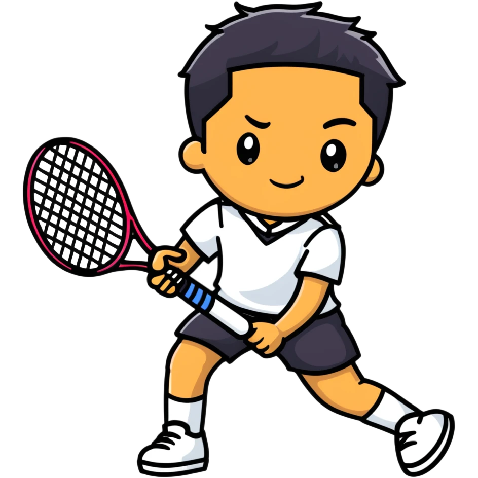Hugo Dellien as a tennis player emoji