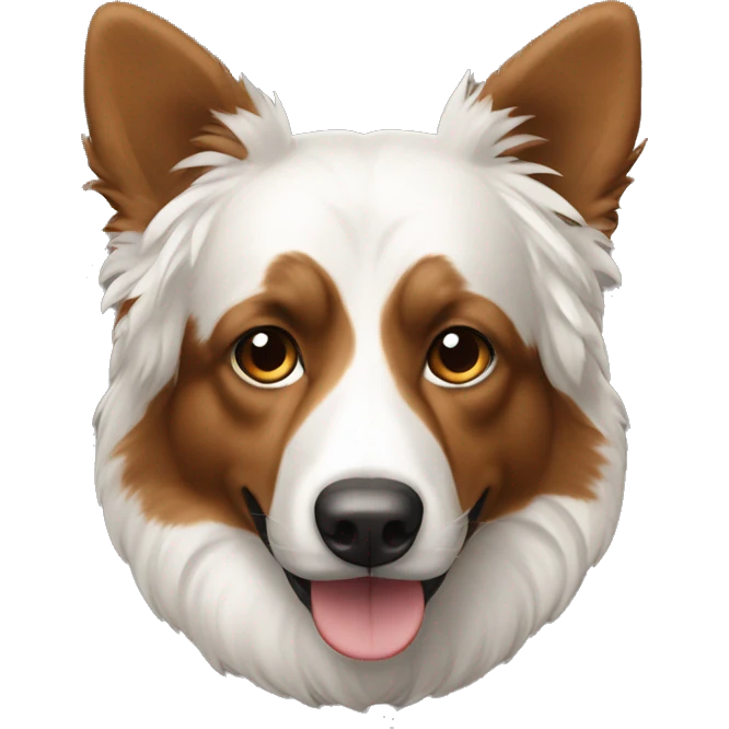 Berger australien noir blanc et marron emoji
