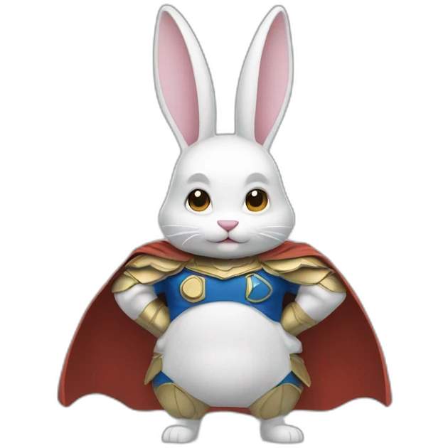 Lapin super héros emoji