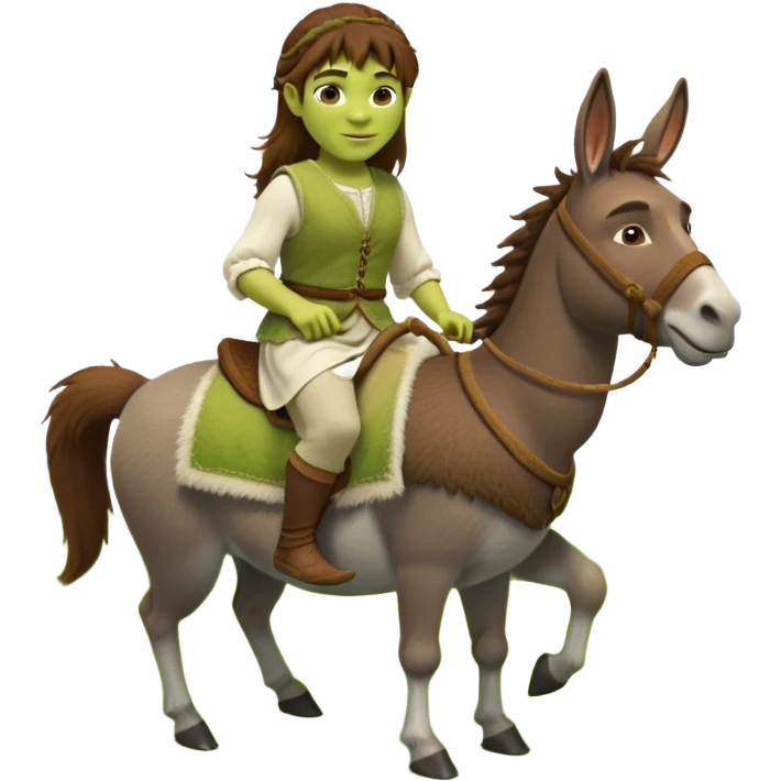 Shrek riding donkey emoji