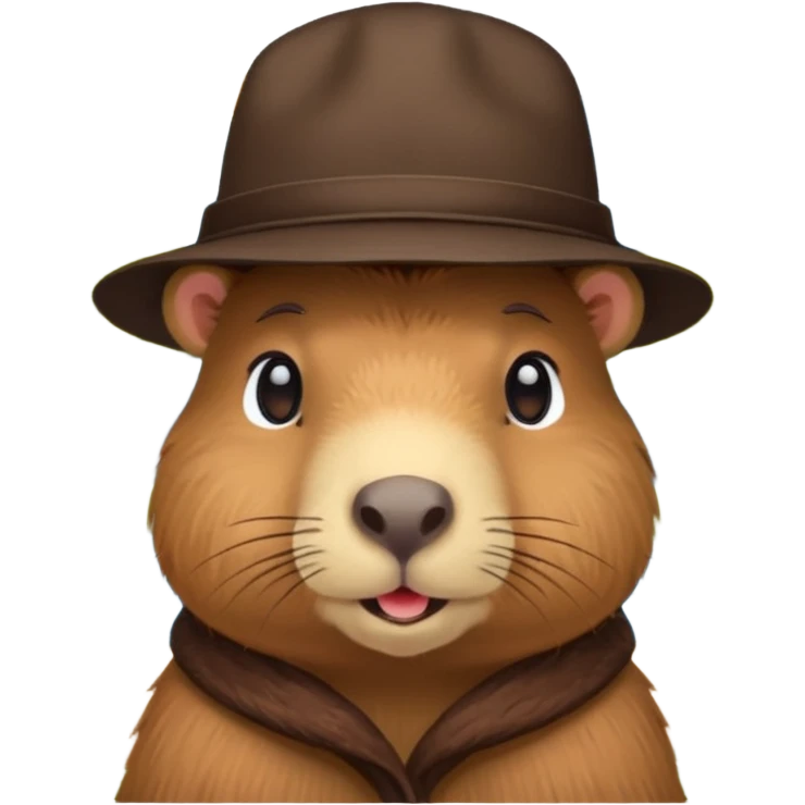 Capibara with a hat emoji