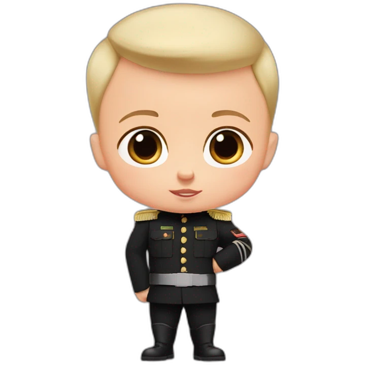 The Boss Baby soldier black hair emoji