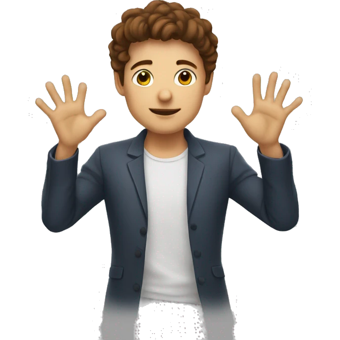 Deux mains par le petit doigt emoji