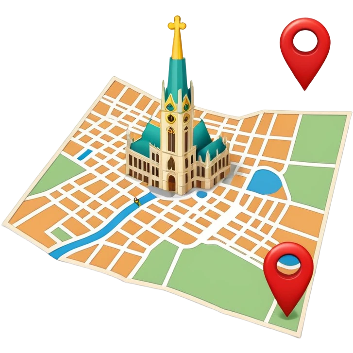 a map of vienna with a pin on it emoji