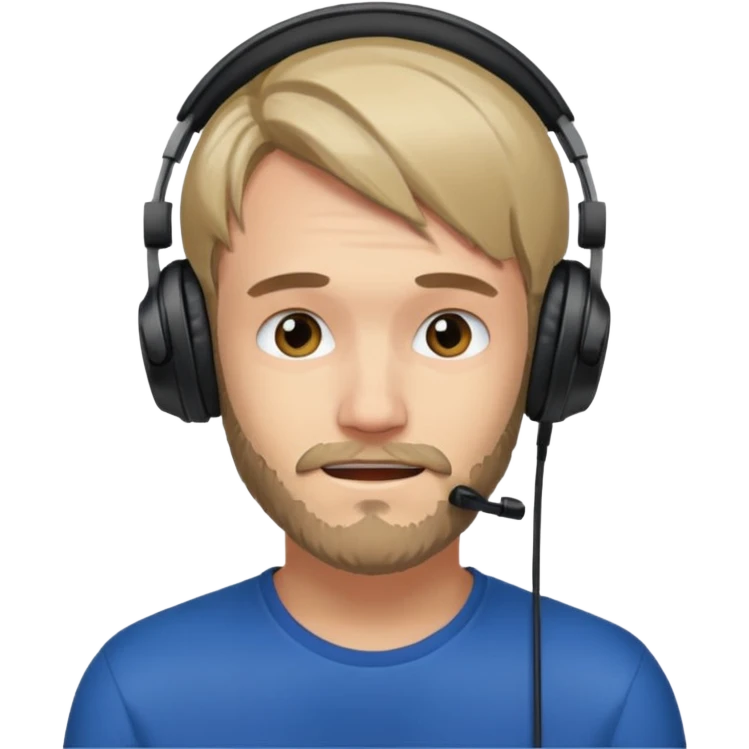 Pewdiepie with headphones emoji