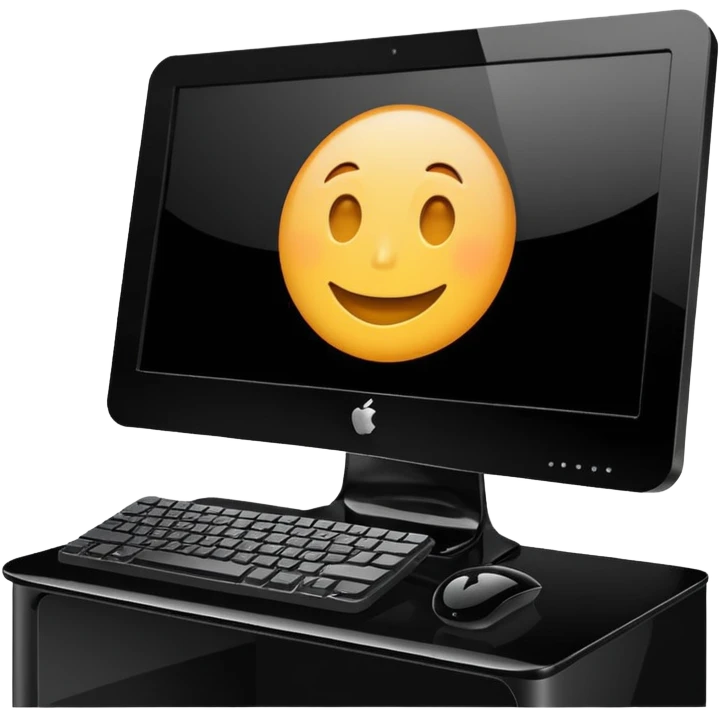 desktop computer in glossy design emoji