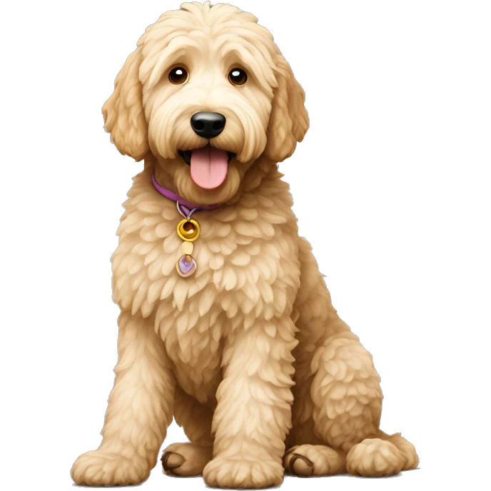 Golden doodle sitting emoji