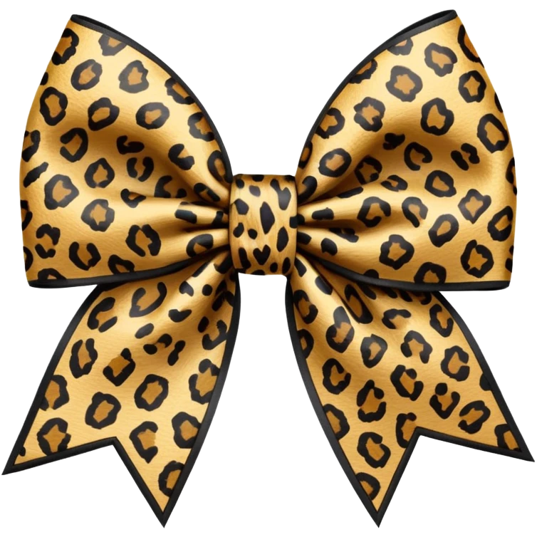 Leopard print bow emoji