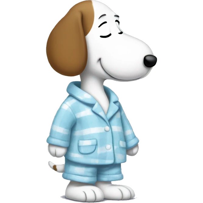 Snoopy in pajamas  emoji