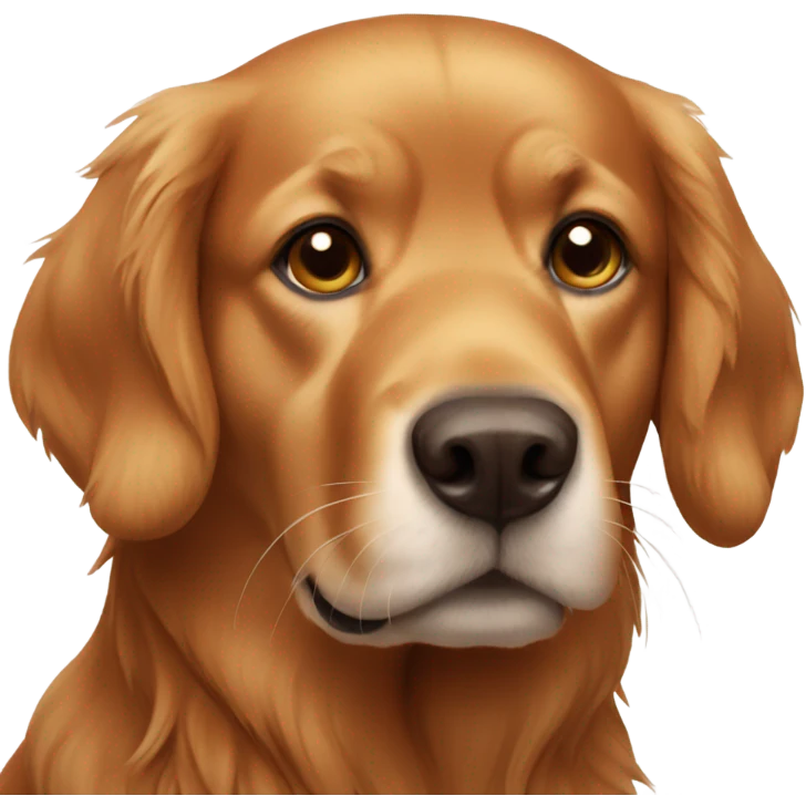 Dark red golden retriever  emoji