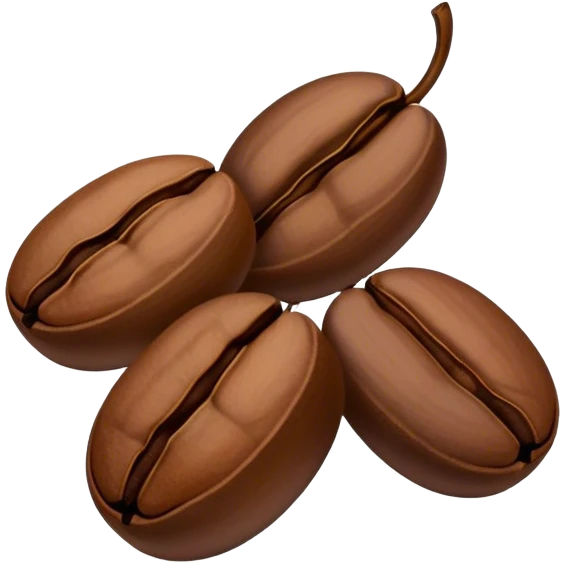 3 simple coffee beans emoji