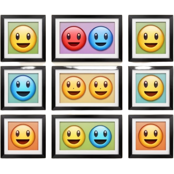 a few pictures on the wall without other objects emoji