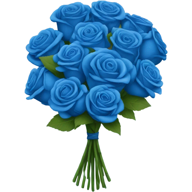 bouquet of blue roses  emoji