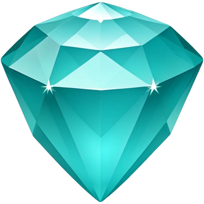 Turquoise diamond emoji