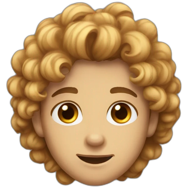 a teenager with curly scars on his cheek and hazel eyes and slightly gaped teeth emoji